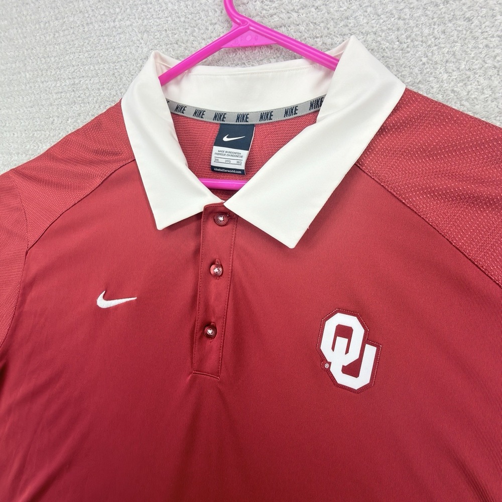 Nike Oklahoma Sooners OU Dri-FIT Polo Shirt Men's 3XL Crimson NCAA
